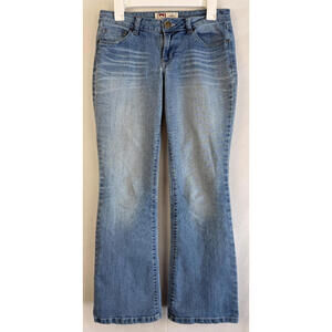 Lei Jeans Womens 7 Short Juniors Blue Ashley Low Rise BootCut Regular Fit Pants